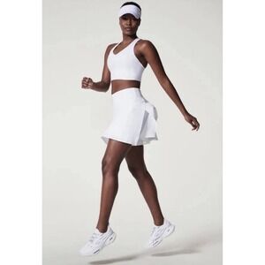 Spanx Get Moving Skort XL White Tennis Skirt Pocket Active Sporty‎ Pickleball